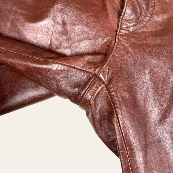 Vintage Y2K Chocolate Brown Leather Bootcut Pants Size 2 | The Gap - Picture 8 of 10